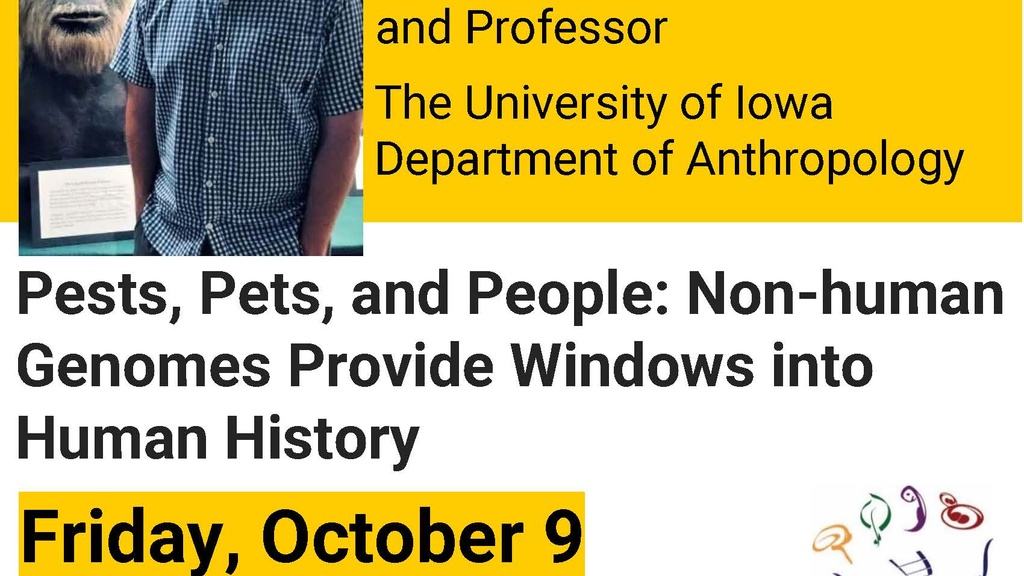 Biology Seminar: "Pests, Pets, and People: Non-human Genomes Provide Windows into Human History" promotional image